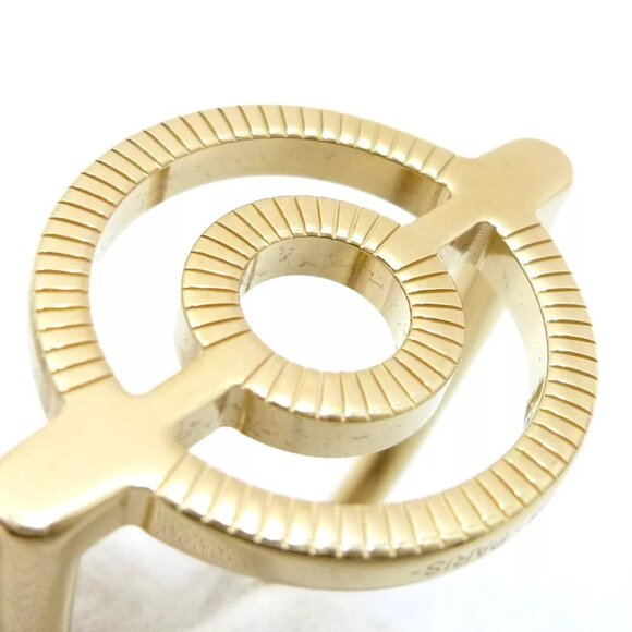 Authentic HERMES Scarves Ring Gold Metallic - Picture 7 of 9